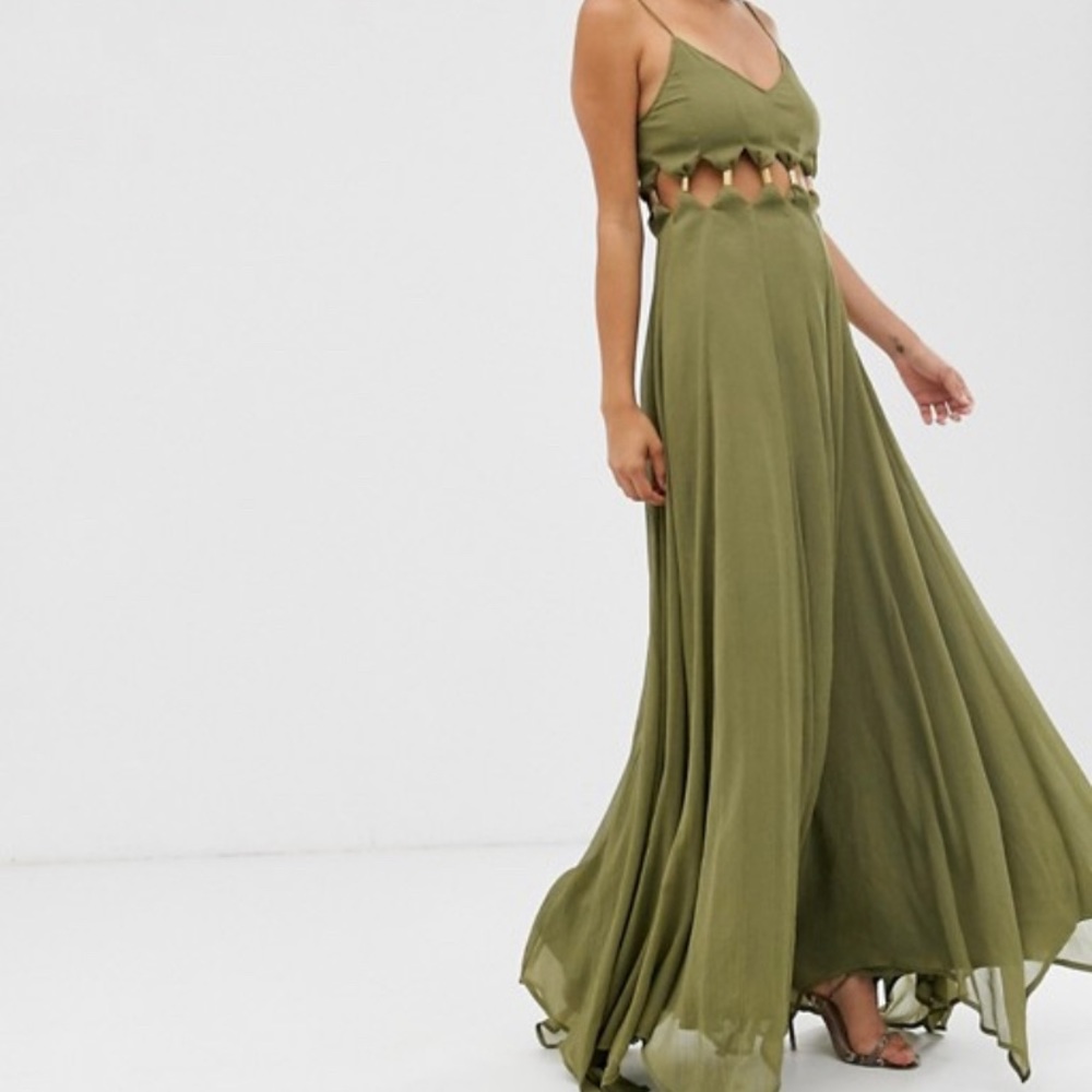 Tall green maxi dress